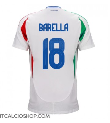 Italia Nicolo Barella #18 Seconda Maglia Europei 2024 Manica Corta